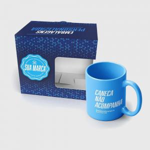 Caixa para Caneca Couche 300g 12,0 x 10,5 x 8,5 cm 4x0  Corte Personalizado 