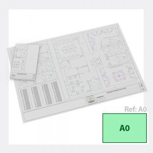 Plotagem  Traços - A0 Sulfite 75g 84,1x118,9cm 4X0   Plotagem de Projetos